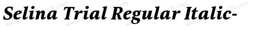 Selina Trial Regular Italic字体转换